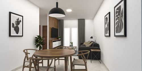 Interior Cocina Comedor 2 Dormitorios