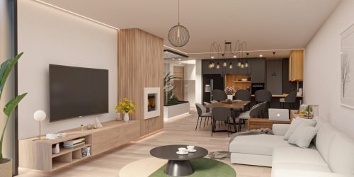 Interior Final Estar Comedor Cocina